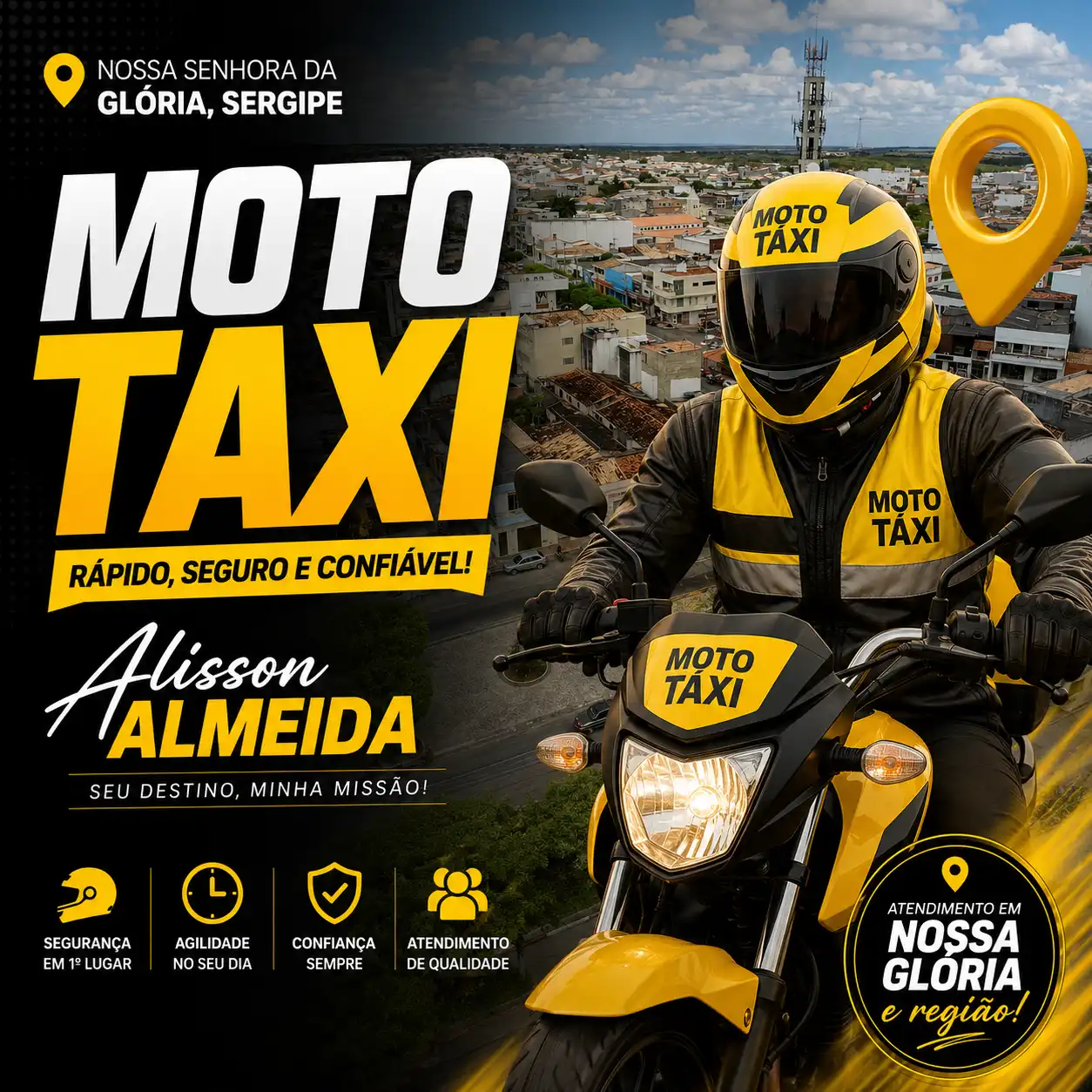 Moto Taxi Alisson em Nossa Senhora da Glória